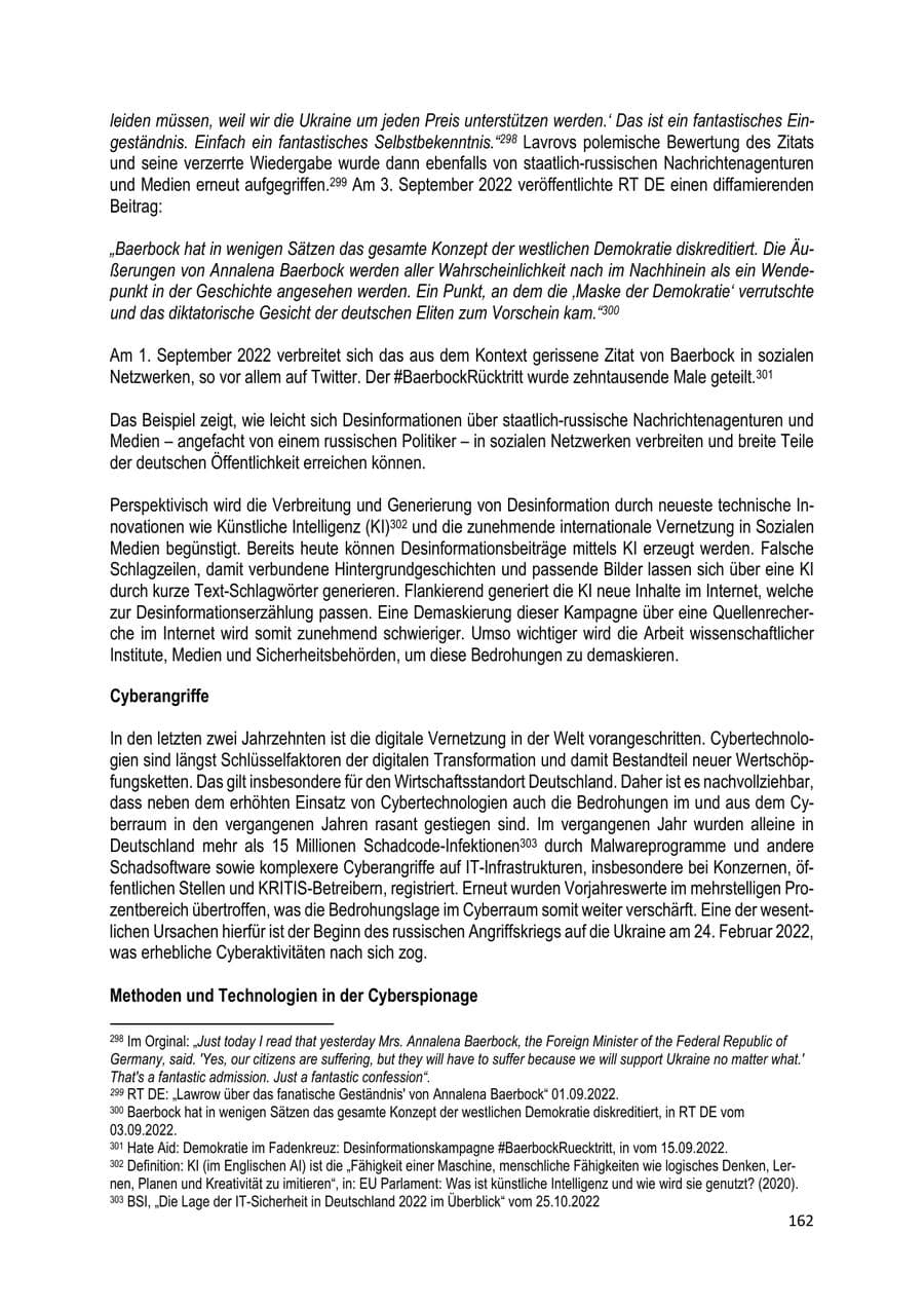 Seite 163 des Verfassungsschutzbericht 2022 Brandenburg