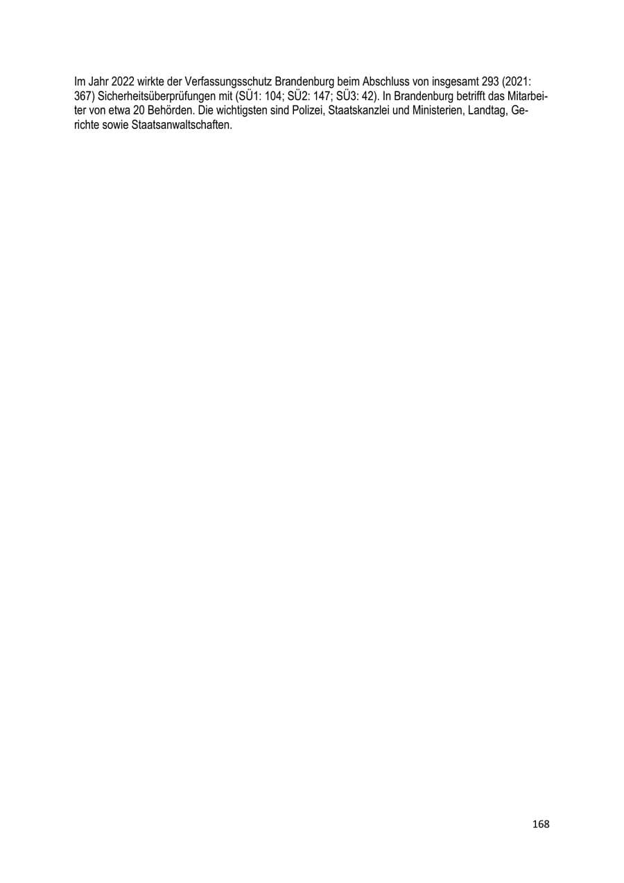 Seite 169 des Verfassungsschutzbericht 2022 Brandenburg