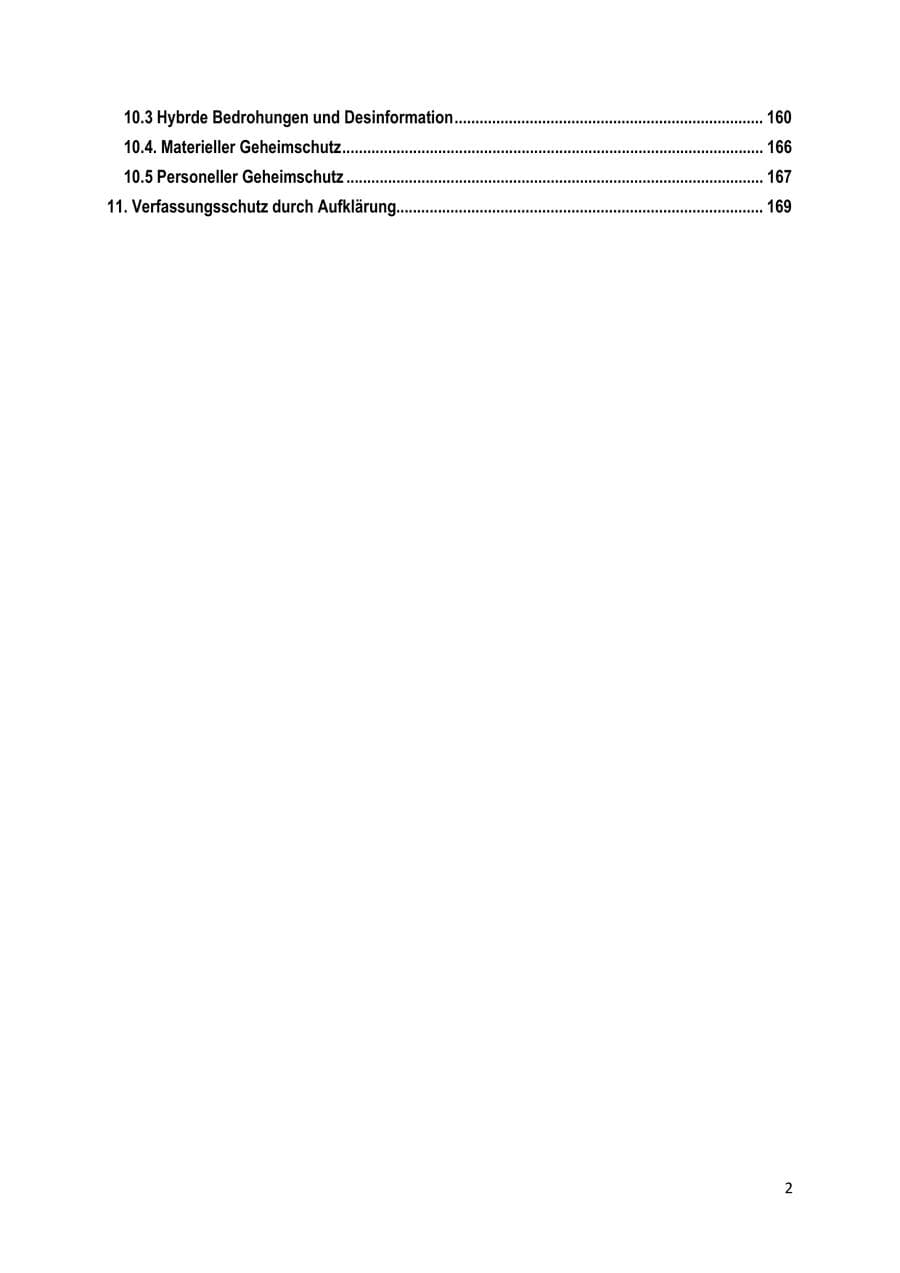 Seite 3 des Verfassungsschutzbericht 2022 Brandenburg