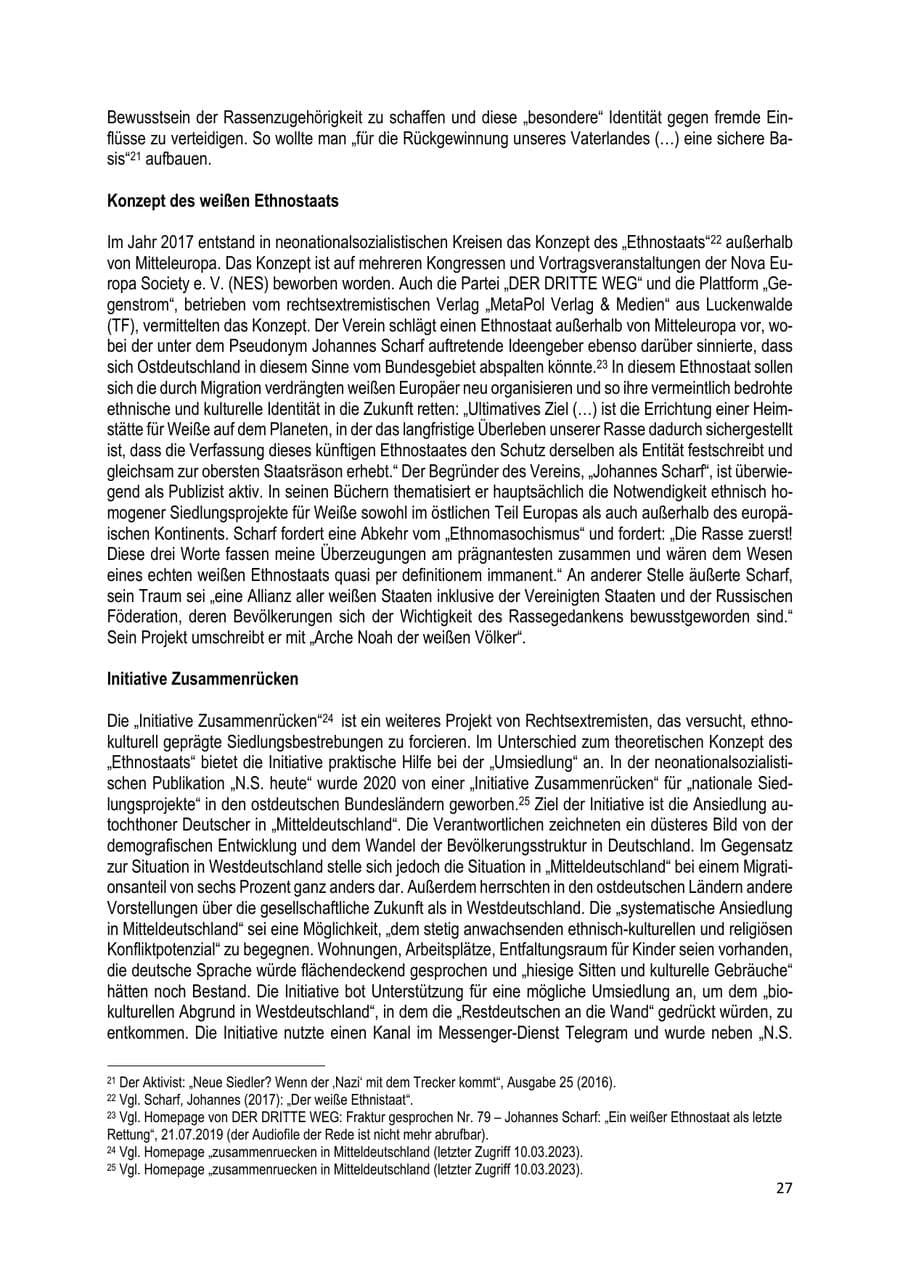 Seite 28 des Verfassungsschutzbericht 2022 Brandenburg