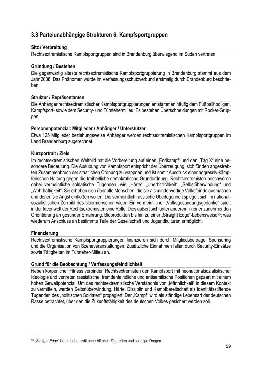 Seite 60 des Verfassungsschutzbericht 2022 Brandenburg