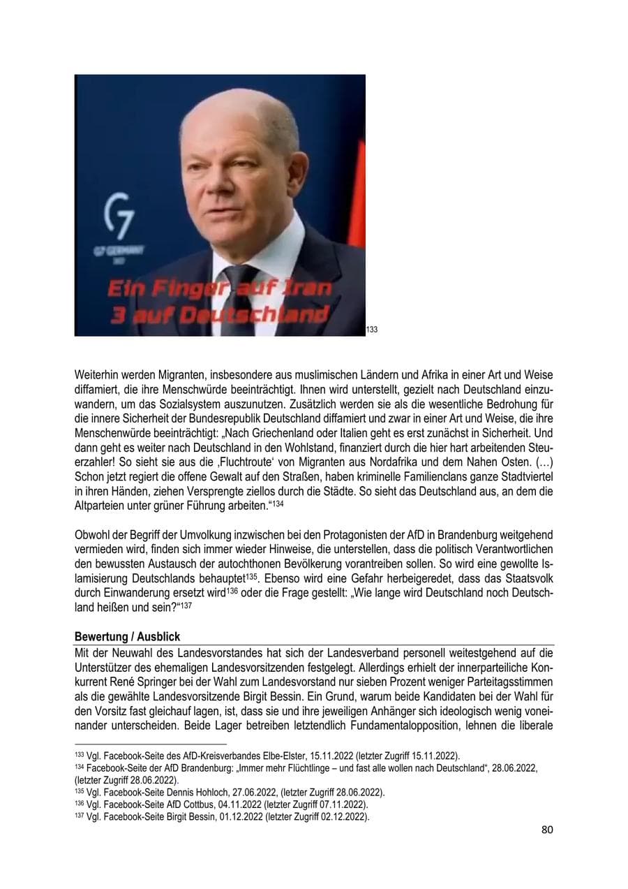 Seite 81 des Verfassungsschutzbericht 2022 Brandenburg