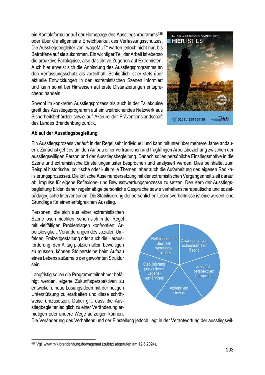 Seite 203 des Verfassungsschutzbericht 2023 Brandenburg