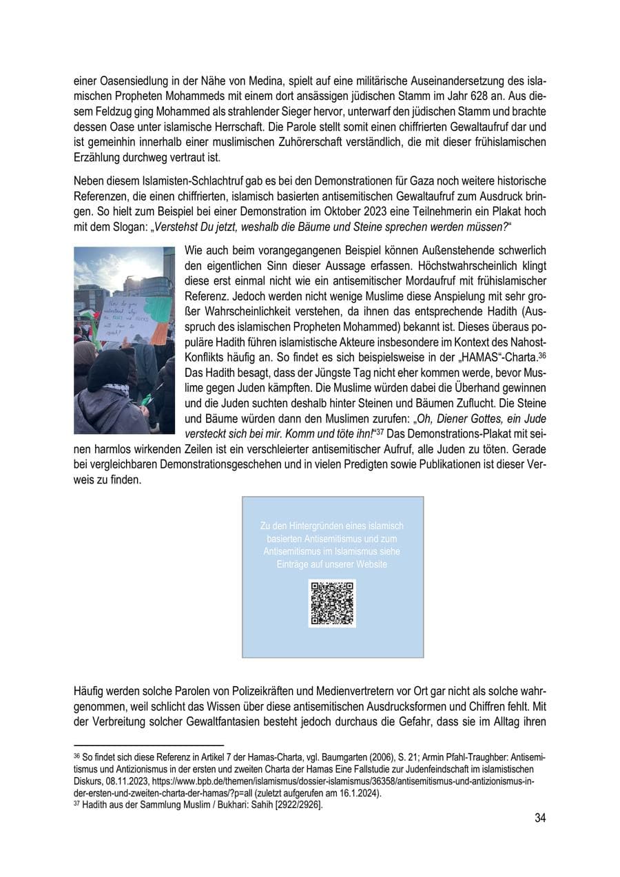 Seite 34 des Verfassungsschutzbericht 2023 Brandenburg