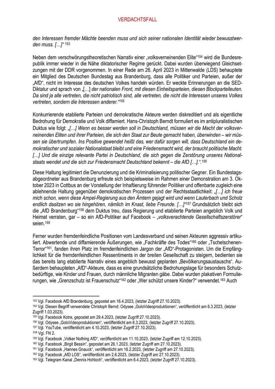 Seite 65 des Verfassungsschutzbericht 2023 Brandenburg