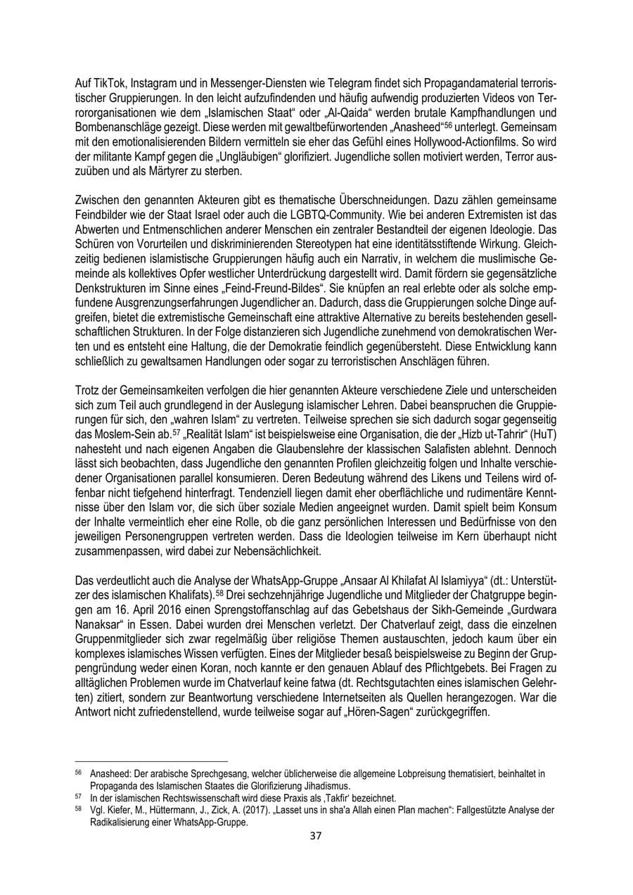 Seite 37 des Verfassungsschutzbericht 2024 Brandenburg