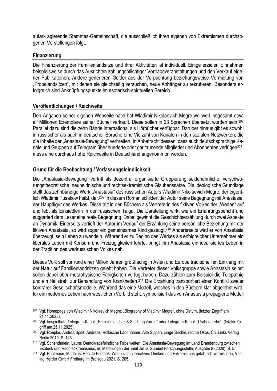 Seite 119 des Verfassungsschutzbericht 2025 Brandenburg