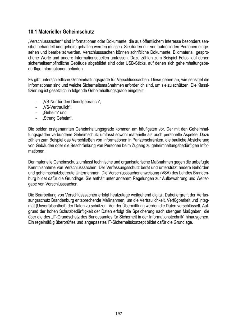 Seite 197 des Verfassungsschutzbericht 2025 Brandenburg