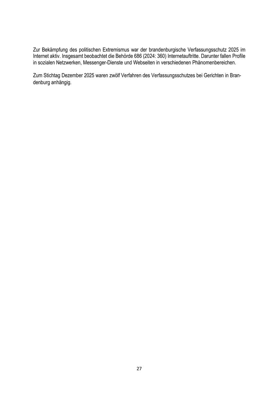 Seite 27 des Verfassungsschutzbericht 2025 Brandenburg