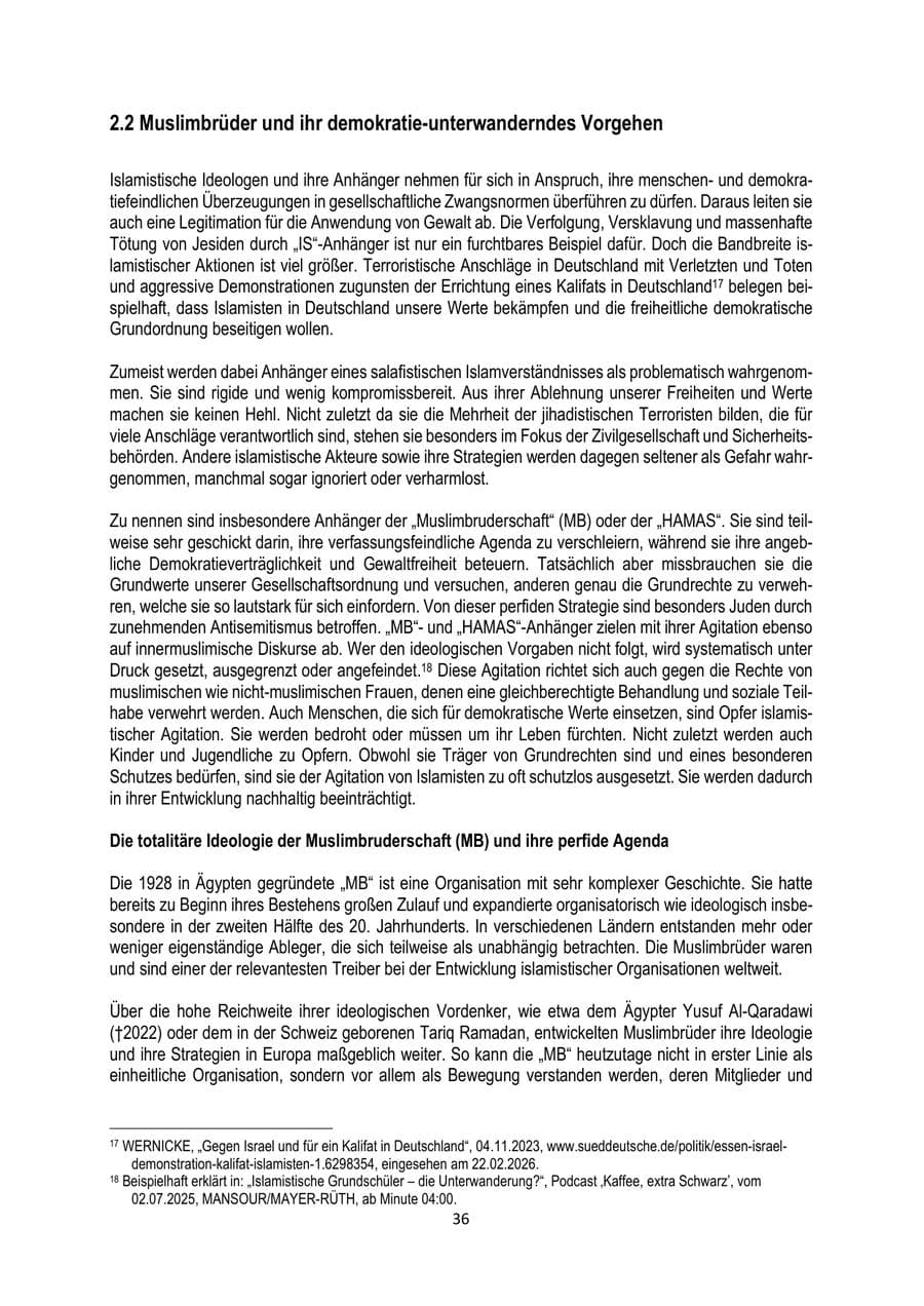 Seite 36 des Verfassungsschutzbericht 2025 Brandenburg