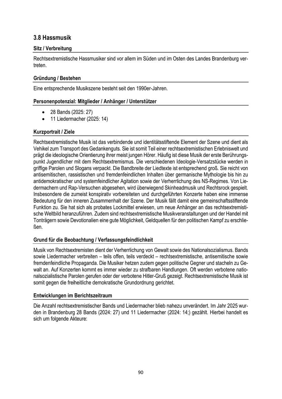 Seite 90 des Verfassungsschutzbericht 2025 Brandenburg