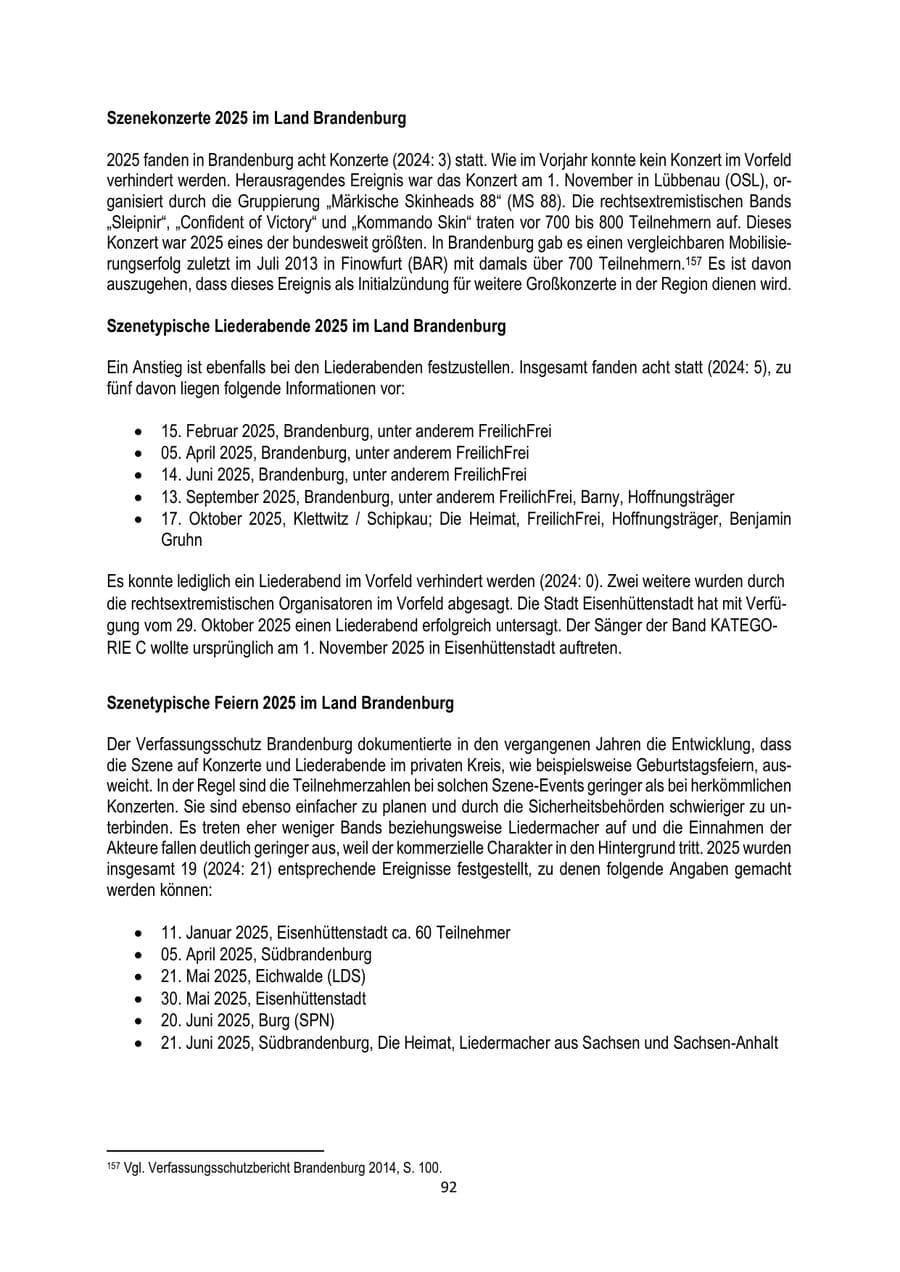 Seite 92 des Verfassungsschutzbericht 2025 Brandenburg