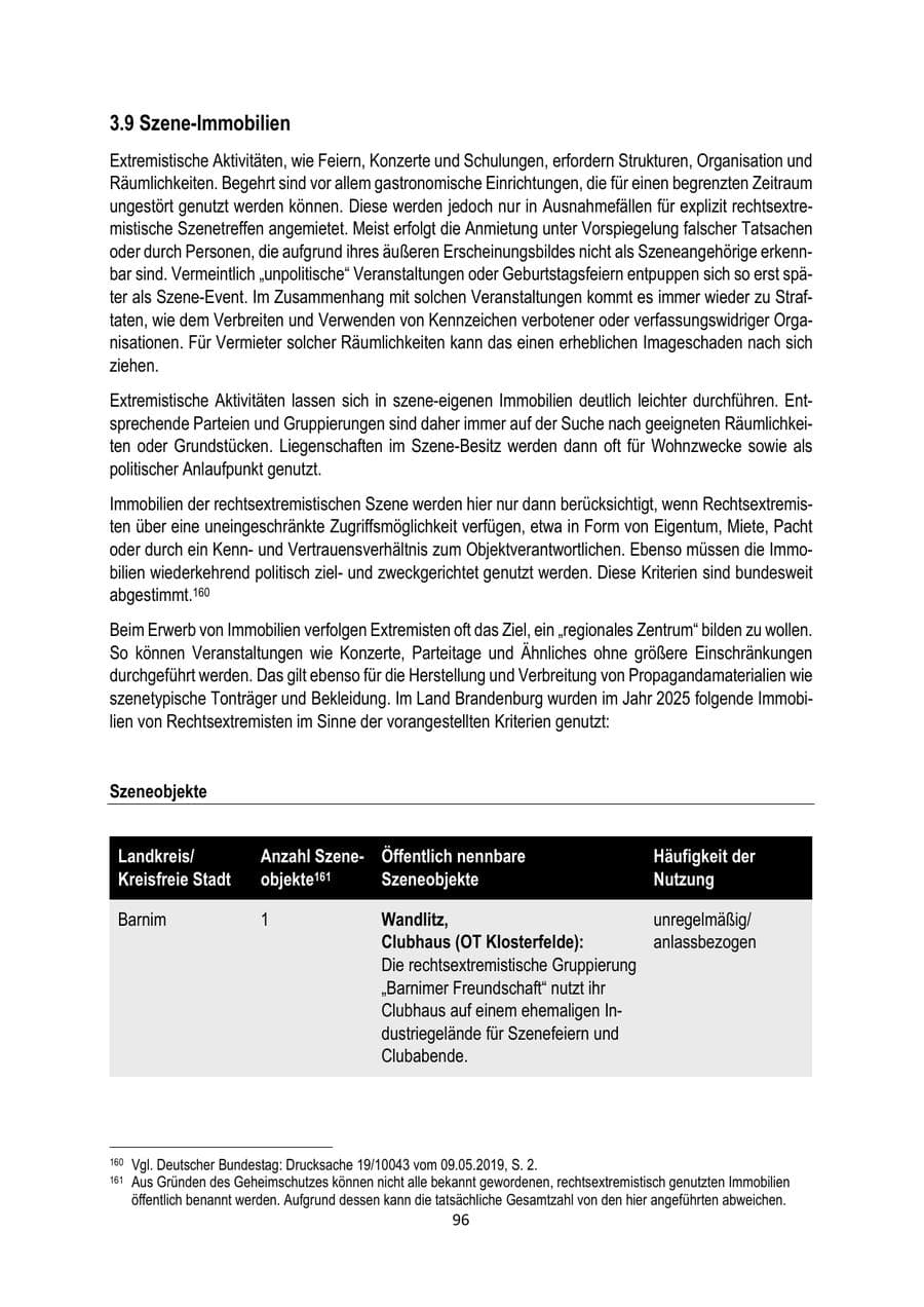 Seite 96 des Verfassungsschutzbericht 2025 Brandenburg