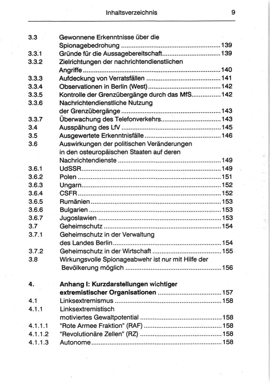 Seite 11 des Verfassungsschutzbericht 1990 Berlin