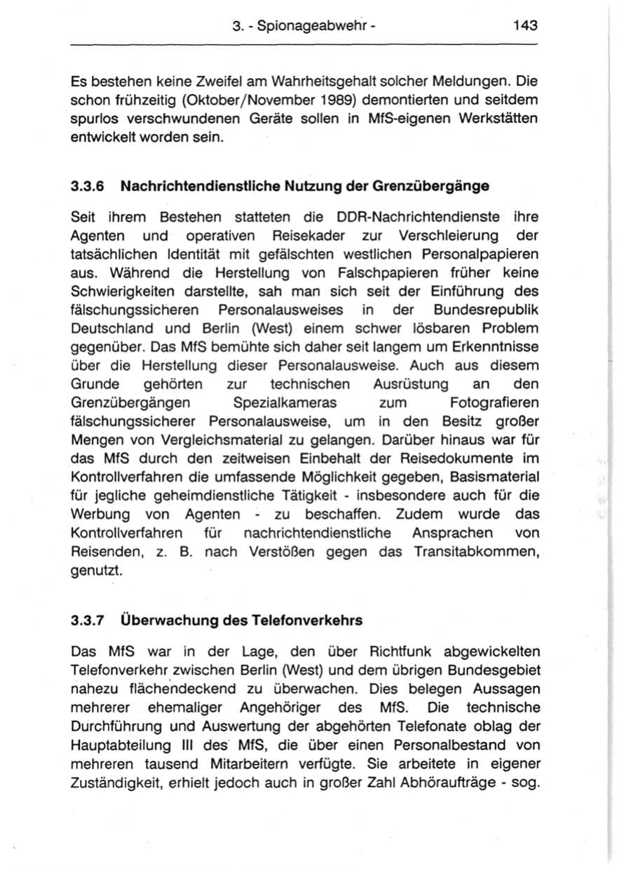 Seite 145 des Verfassungsschutzbericht 1990 Berlin