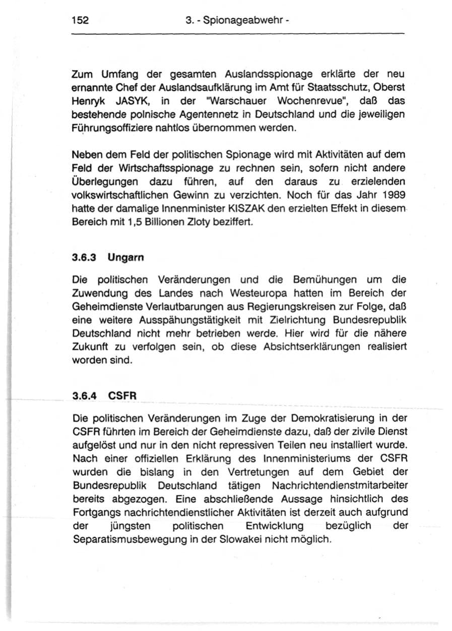 Seite 154 des Verfassungsschutzbericht 1990 Berlin