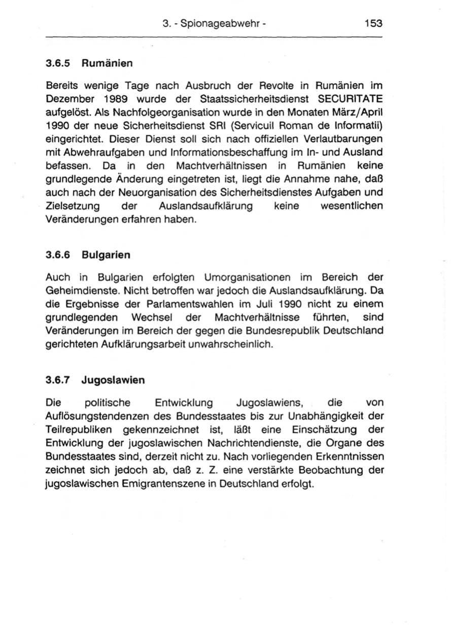 Seite 155 des Verfassungsschutzbericht 1990 Berlin