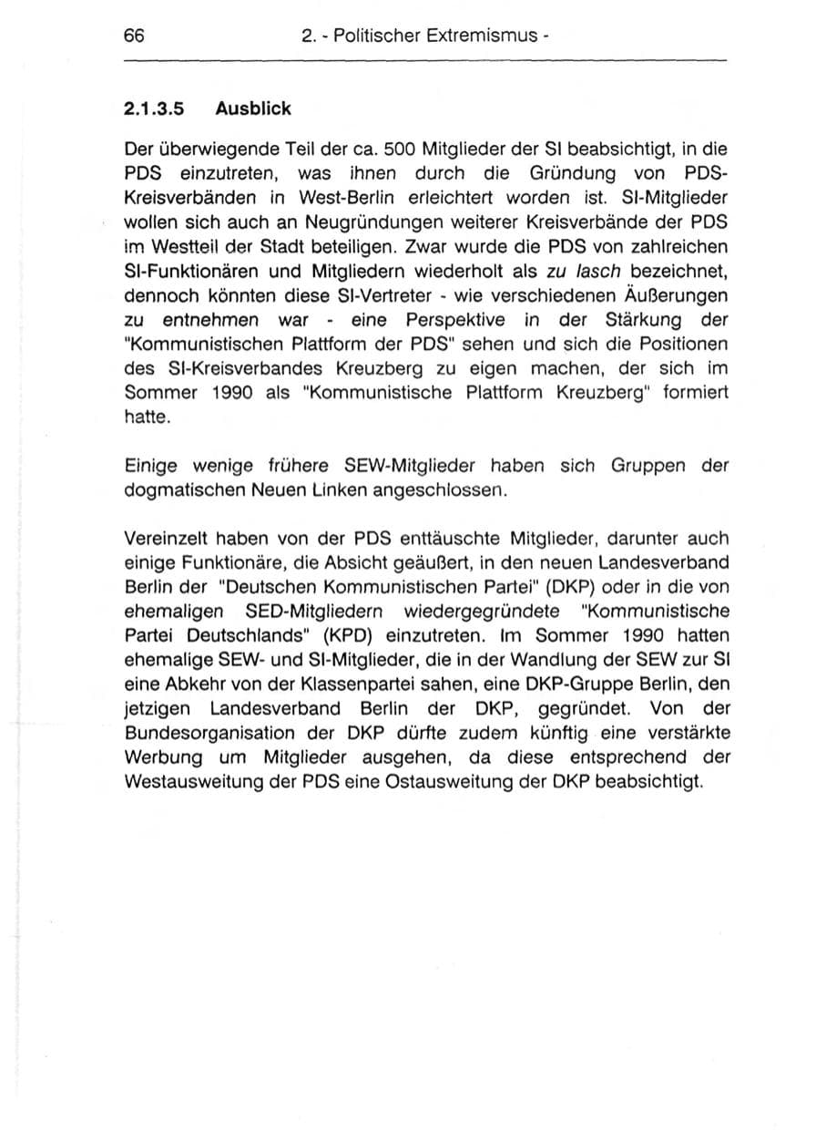 Seite 68 des Verfassungsschutzbericht 1990 Berlin