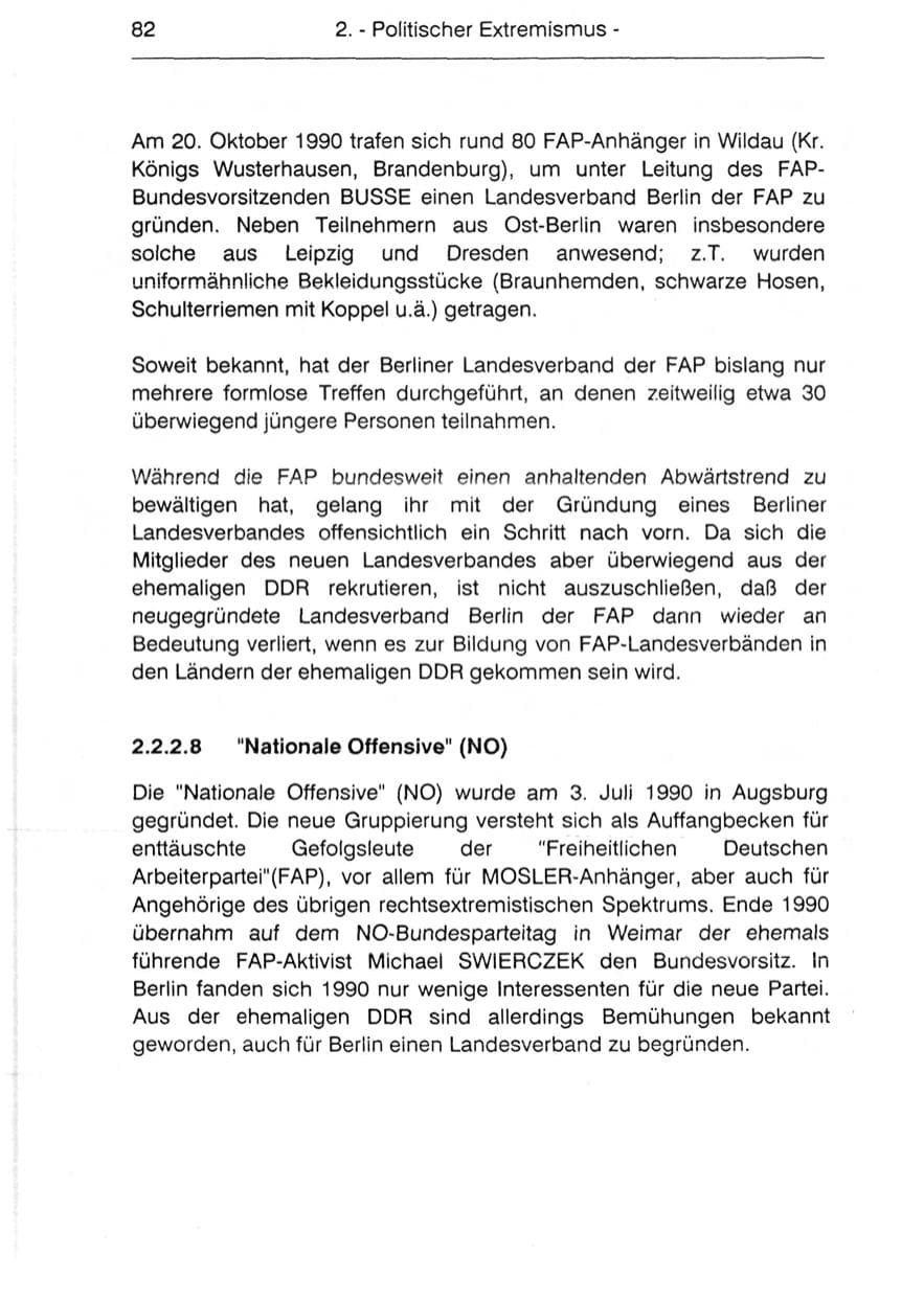 Seite 84 des Verfassungsschutzbericht 1990 Berlin