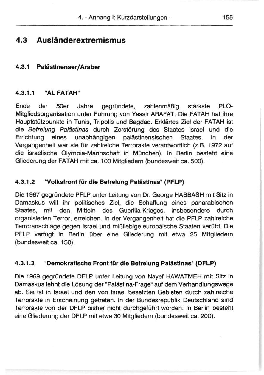 Seite 157 des Verfassungsschutzbericht 1991 Berlin