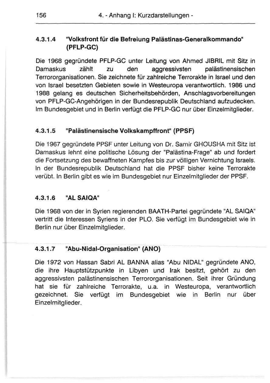 Seite 158 des Verfassungsschutzbericht 1991 Berlin