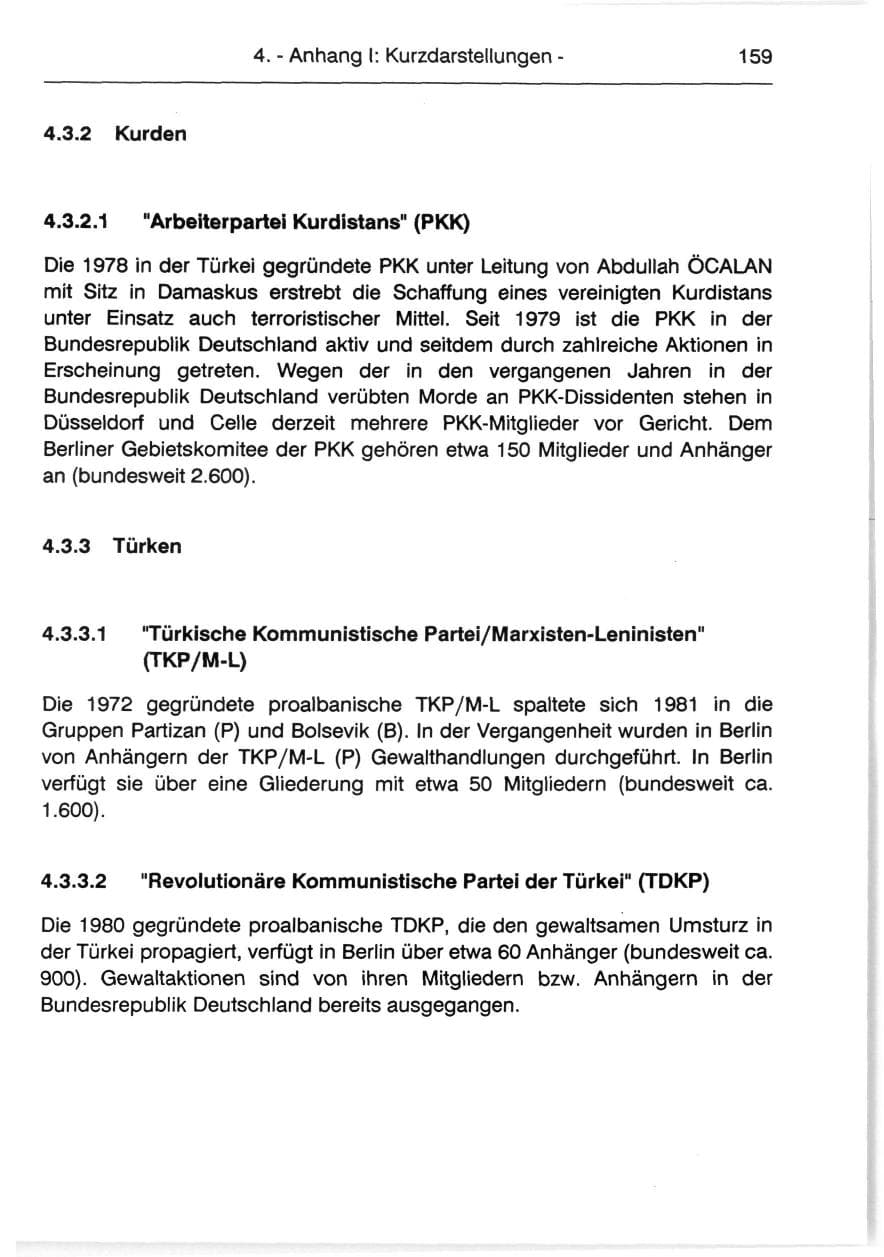 Seite 161 des Verfassungsschutzbericht 1991 Berlin