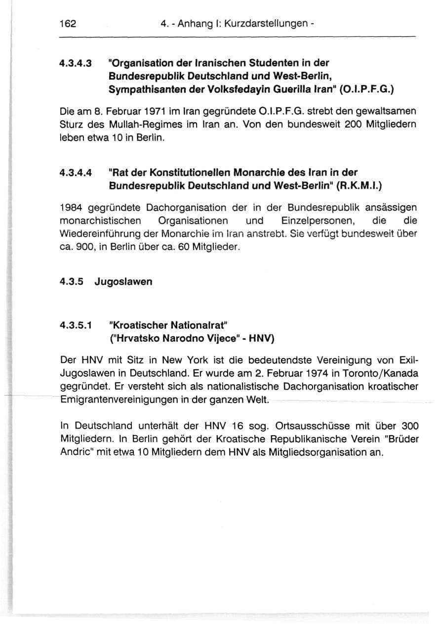 Seite 164 des Verfassungsschutzbericht 1991 Berlin