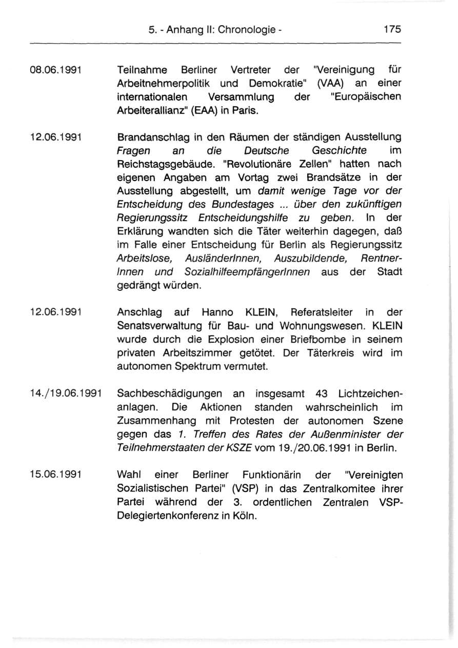 Seite 177 des Verfassungsschutzbericht 1991 Berlin