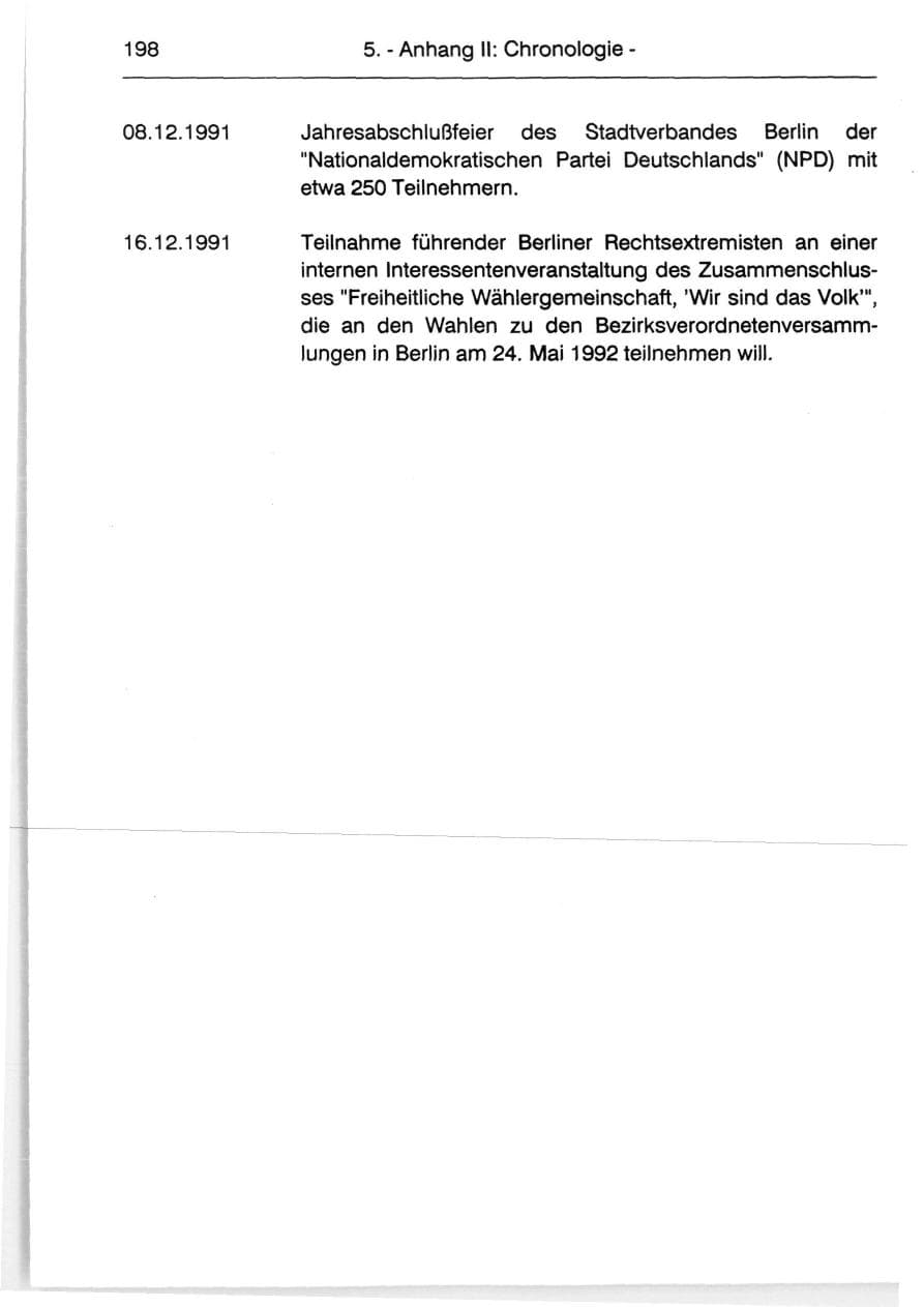 Seite 200 des Verfassungsschutzbericht 1991 Berlin