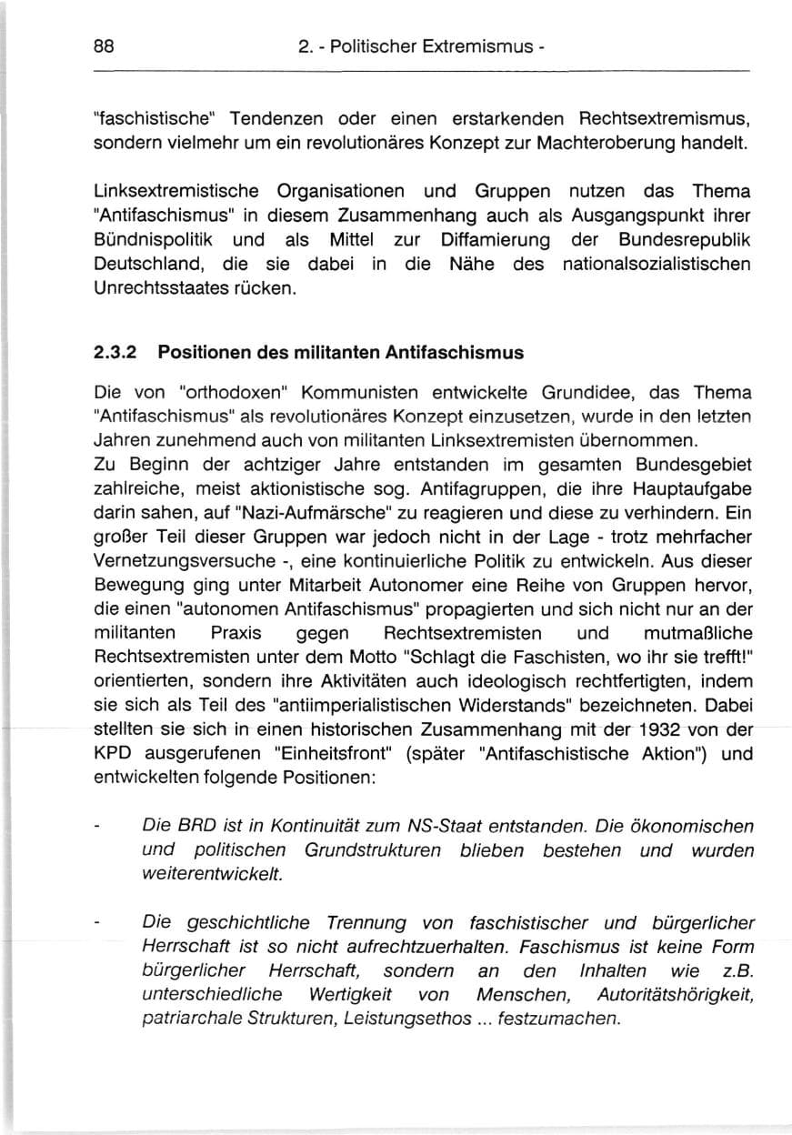 Seite 90 des Verfassungsschutzbericht 1991 Berlin