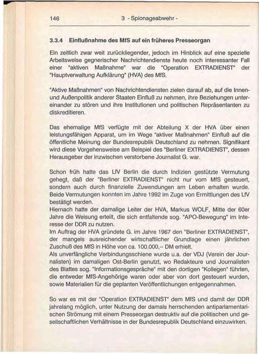 Seite 146 des Verfassungsschutzbericht 1992 Berlin