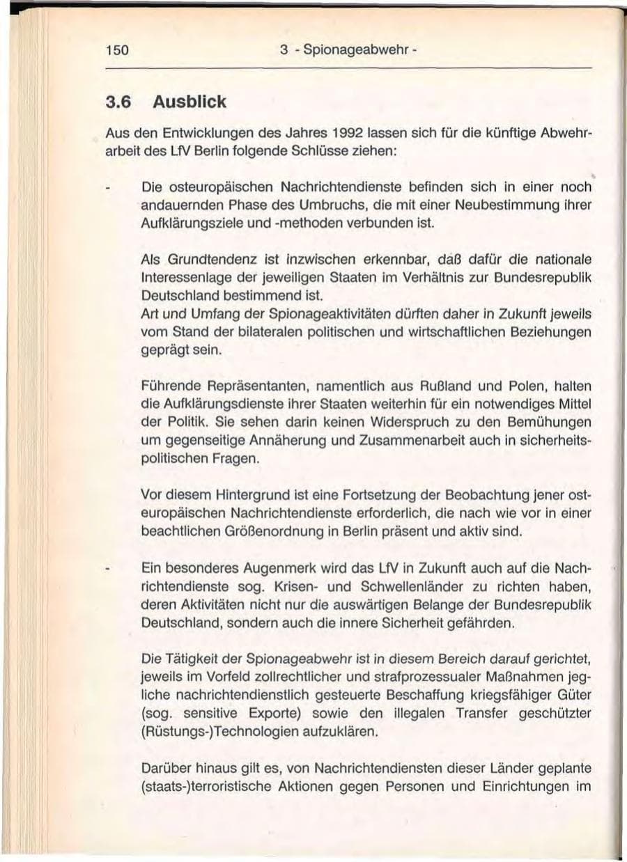 Seite 150 des Verfassungsschutzbericht 1992 Berlin