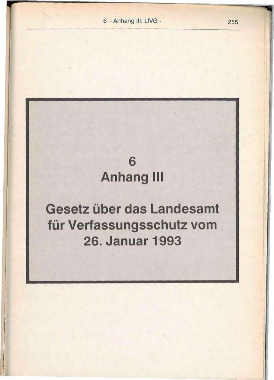 Seite 255 des Verfassungsschutzbericht 1992 Berlin
