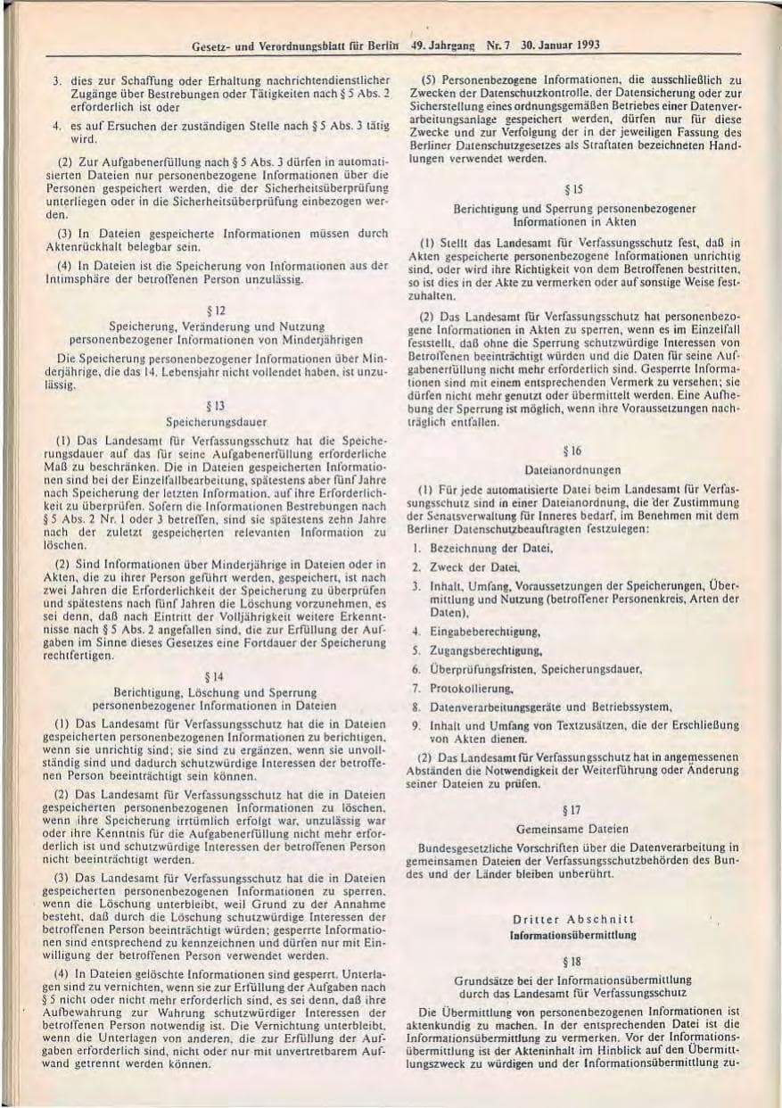 Seite 260 des Verfassungsschutzbericht 1992 Berlin