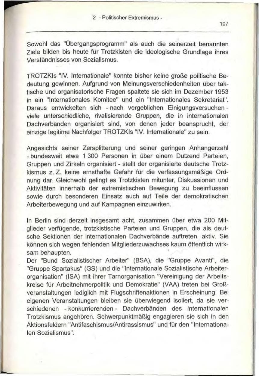 Seite 107 des Verfassungsschutzbericht 1993 Berlin