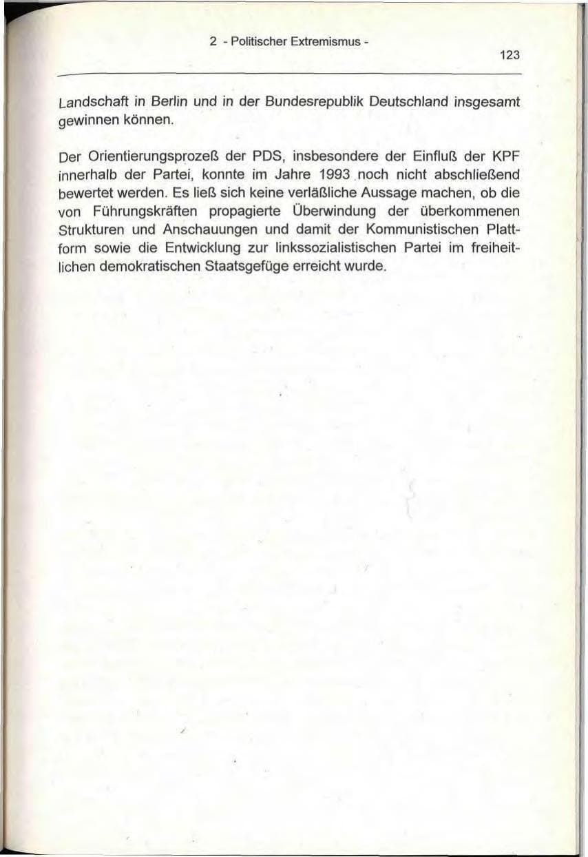 Seite 123 des Verfassungsschutzbericht 1993 Berlin