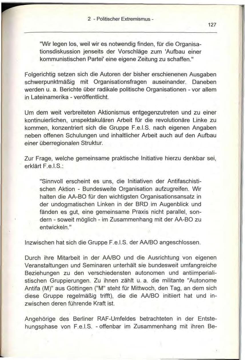 Seite 127 des Verfassungsschutzbericht 1993 Berlin
