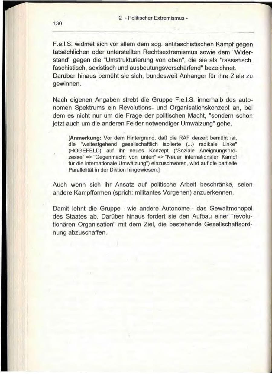Seite 130 des Verfassungsschutzbericht 1993 Berlin