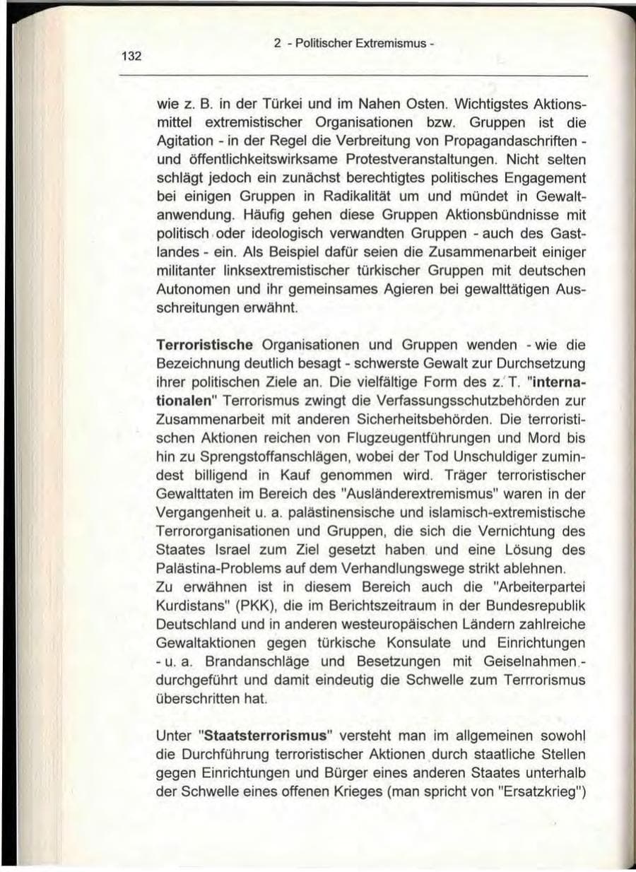 Seite 132 des Verfassungsschutzbericht 1993 Berlin