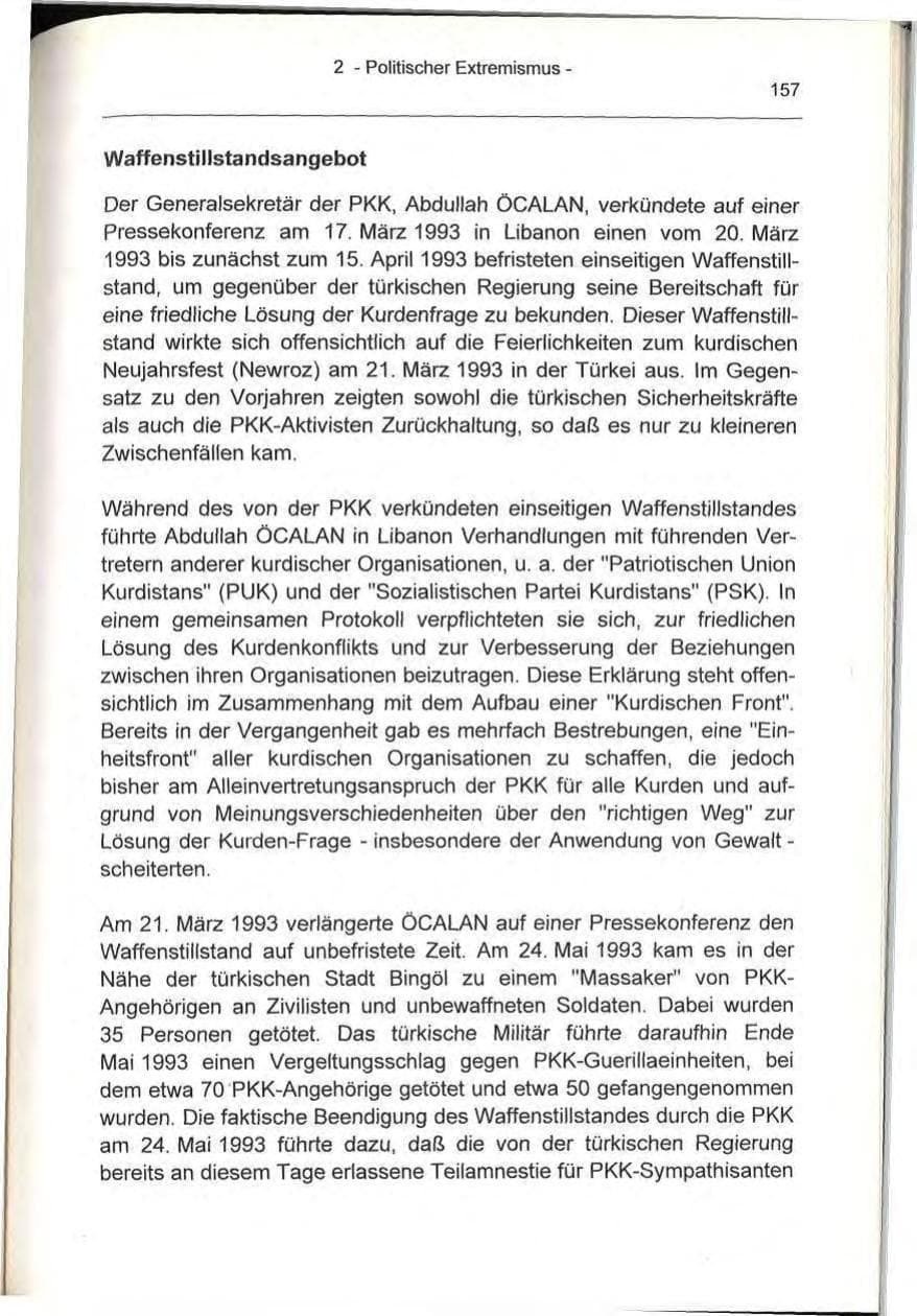 Seite 157 des Verfassungsschutzbericht 1993 Berlin
