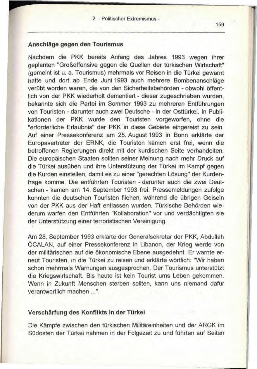 Seite 159 des Verfassungsschutzbericht 1993 Berlin