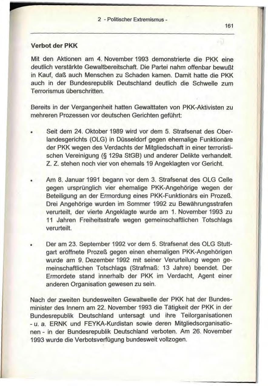 Seite 161 des Verfassungsschutzbericht 1993 Berlin