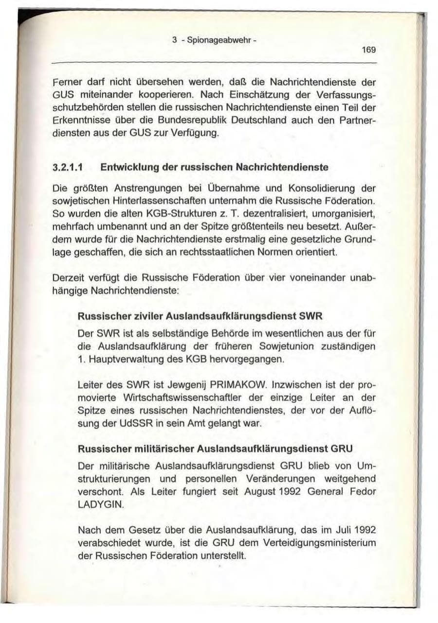 Seite 169 des Verfassungsschutzbericht 1993 Berlin