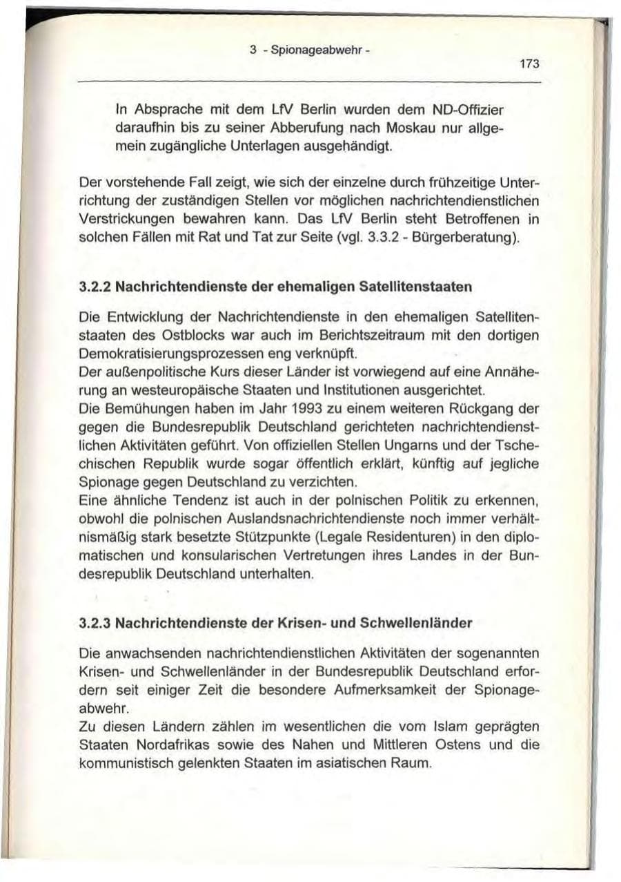 Seite 173 des Verfassungsschutzbericht 1993 Berlin