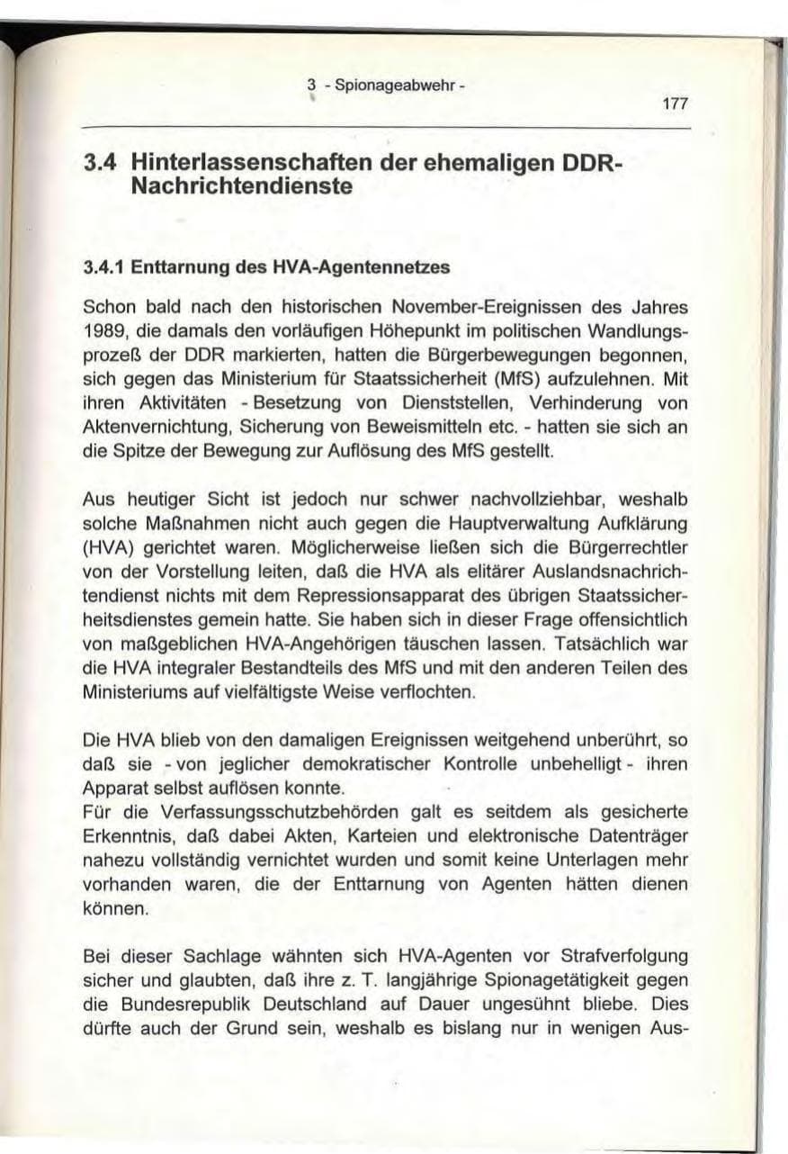 Seite 177 des Verfassungsschutzbericht 1993 Berlin