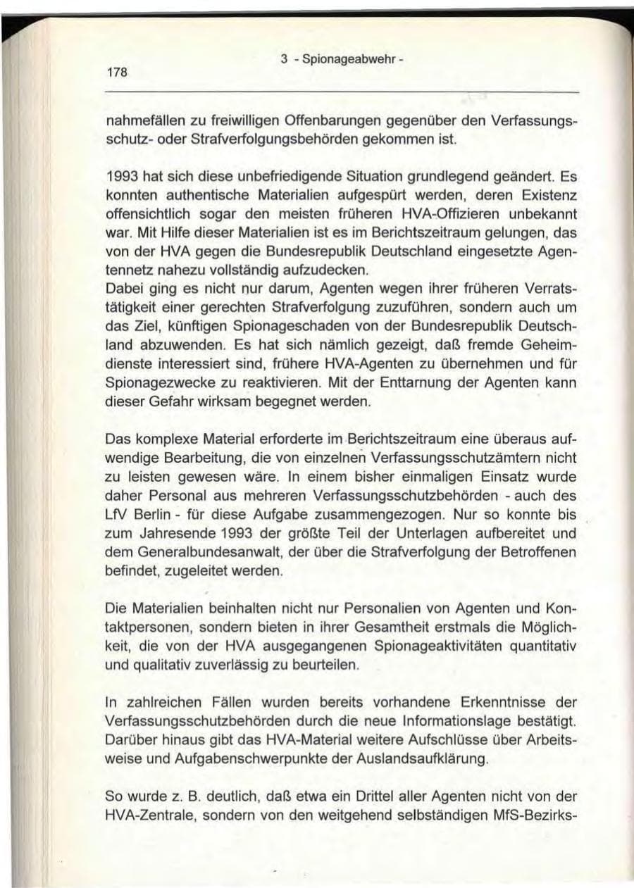 Seite 178 des Verfassungsschutzbericht 1993 Berlin