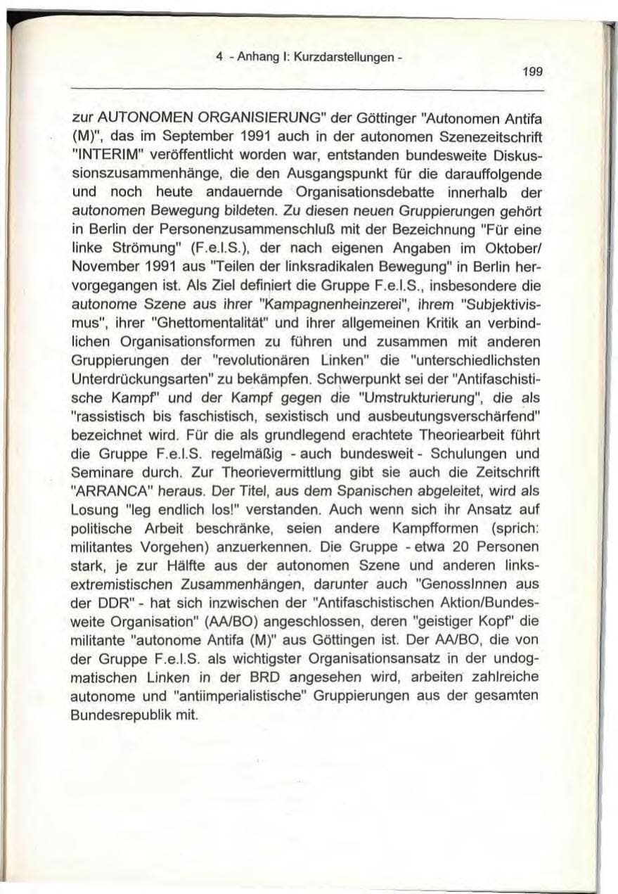 Seite 199 des Verfassungsschutzbericht 1993 Berlin
