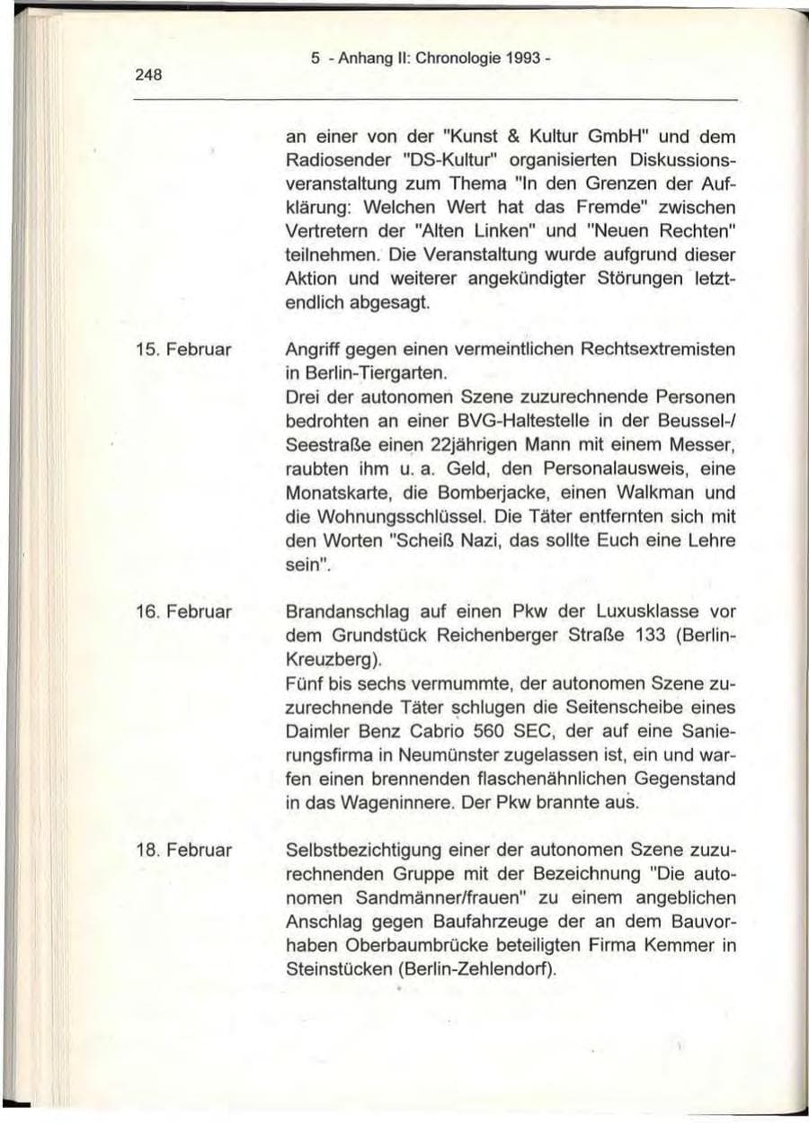 Seite 248 des Verfassungsschutzbericht 1993 Berlin