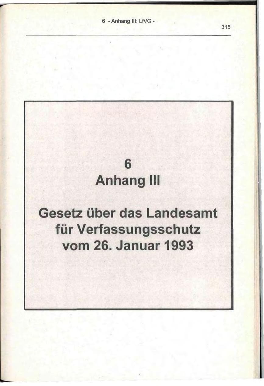 Seite 315 des Verfassungsschutzbericht 1993 Berlin