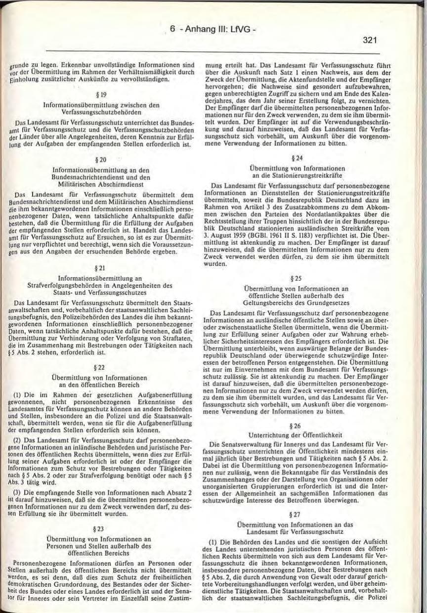 Seite 321 des Verfassungsschutzbericht 1993 Berlin